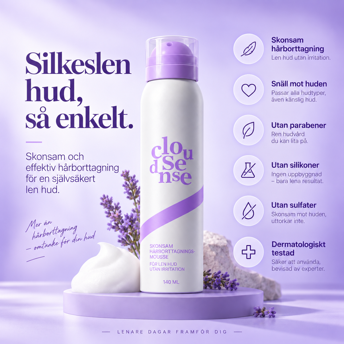 CloudSense™ Hair Removal Mousse - 140 ml