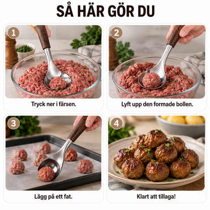 Smart meatball shaper - smoother shape, easier cooking