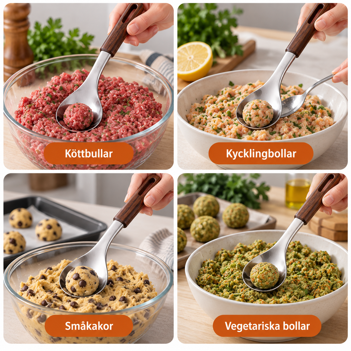 Smart meatball shaper - smoother shape, easier cooking