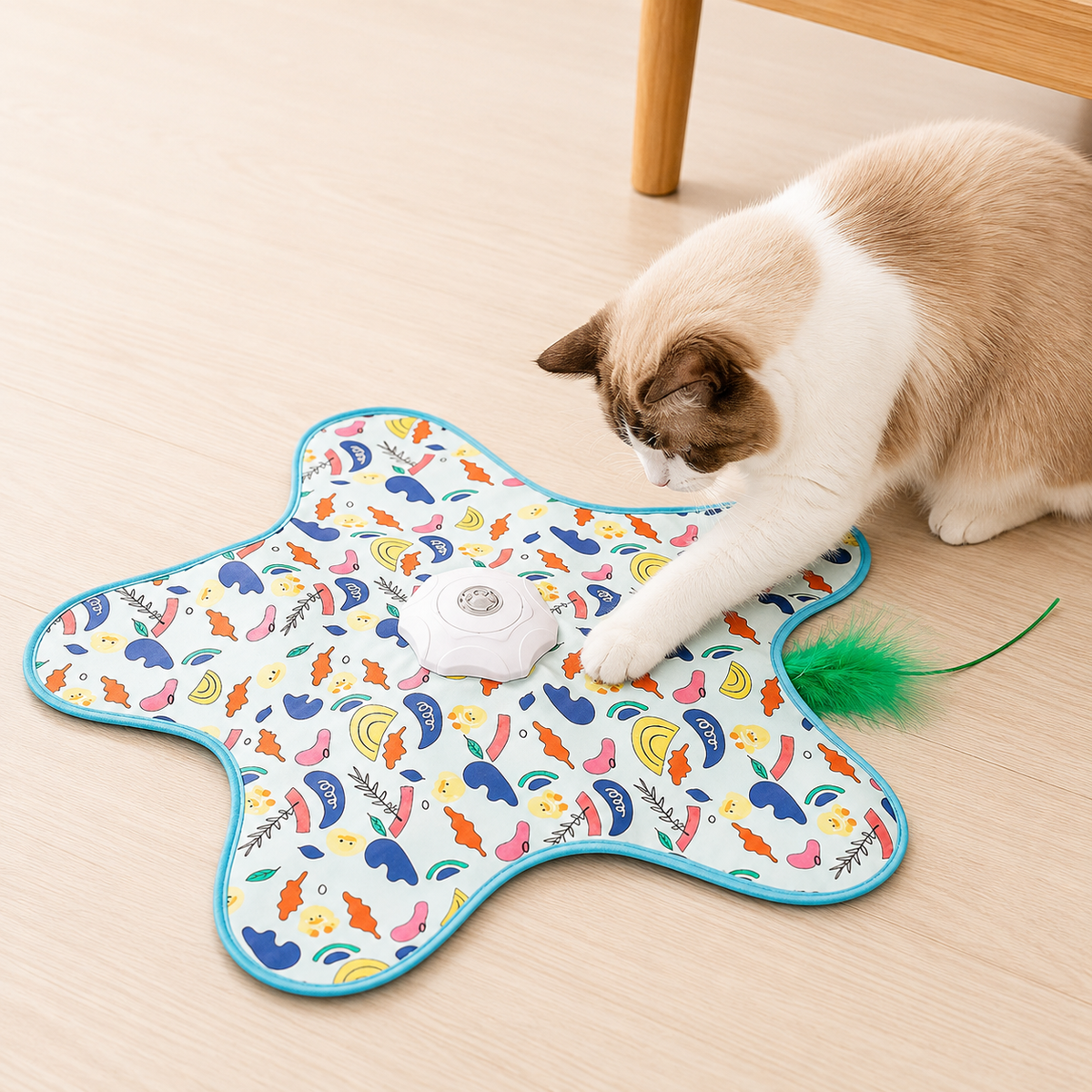Interactive Cat Toy with Movable Spring