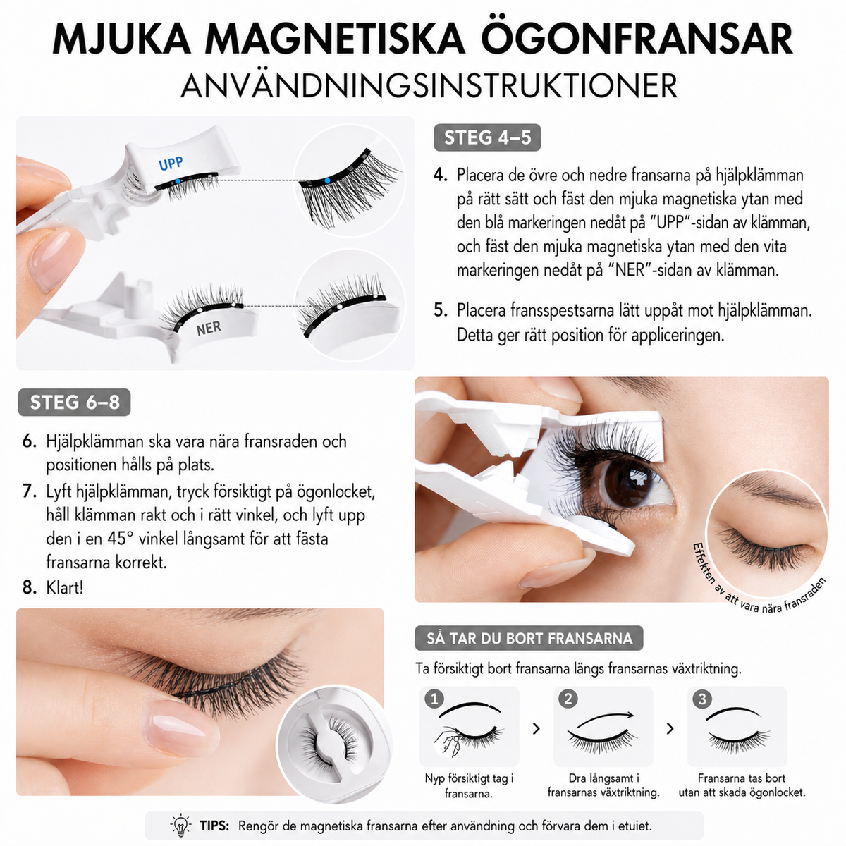 Magnetic False Eyelashes — easy to use every day