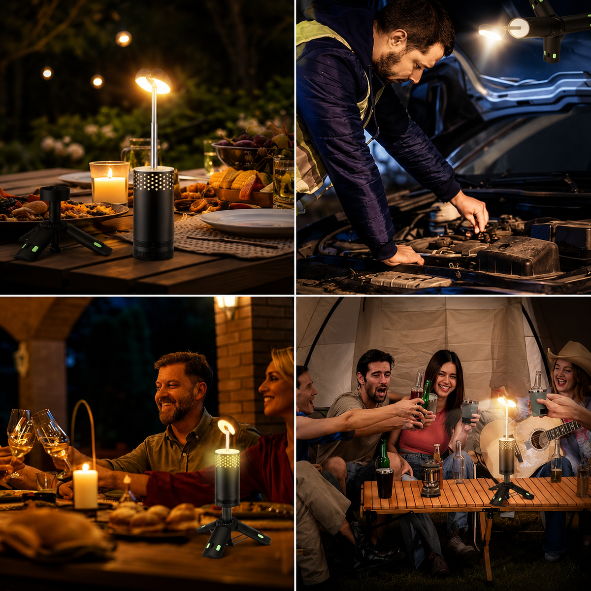 Telescopic camping lamp — light where you need it