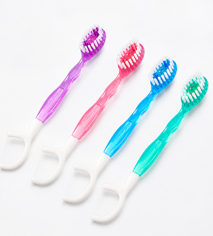 Portable Toothbrush with Toothpaste &amp; Floss (20-pack)