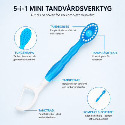 Portable Toothbrush with Toothpaste &amp; Floss (20-pack)