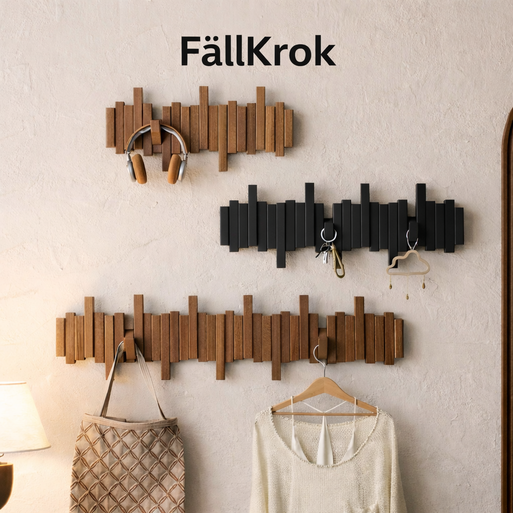 FällKrok – Folding Wall Hook in Wood
