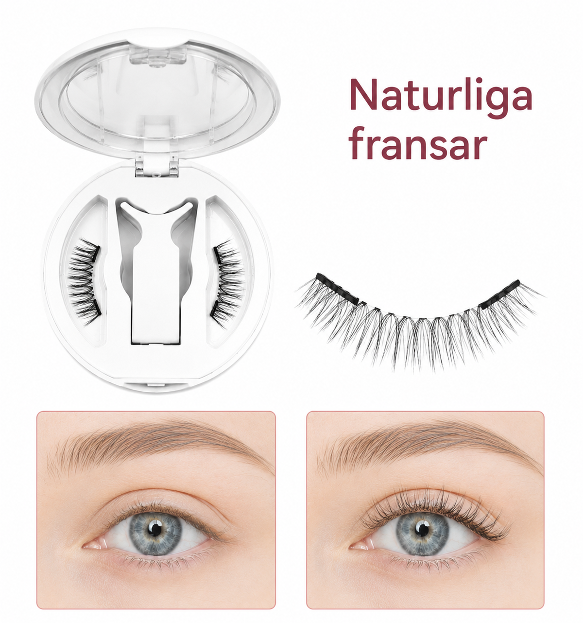 Magnetic False Eyelashes — easy to use every day