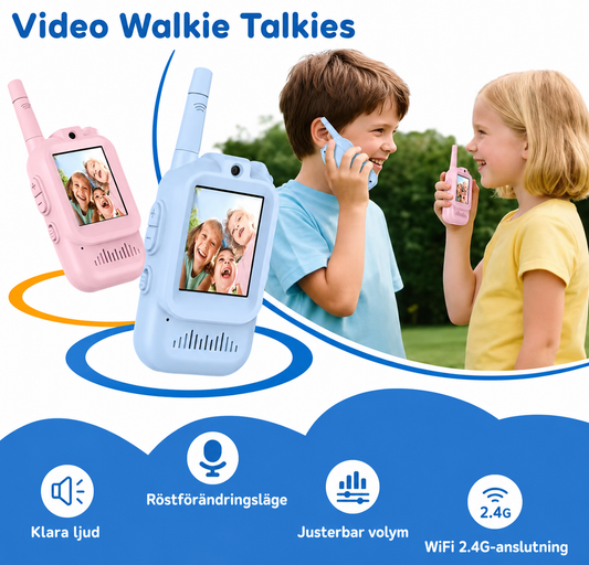 Video Walkie Talkies – with camera &amp; voice filter (2 pcs)