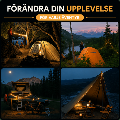 Solar-powered lamp & light loop 2-in-1