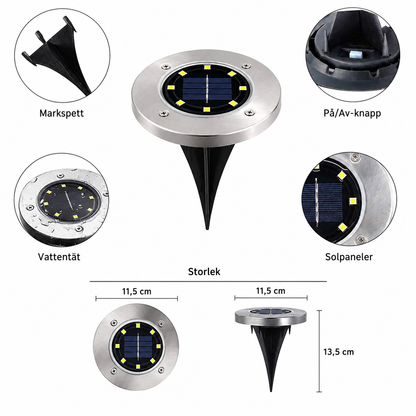 Solar powered garden lights