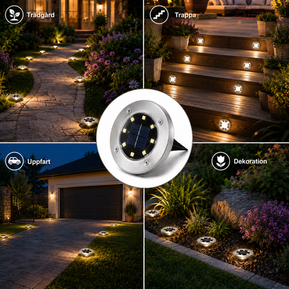 Solar powered garden lights