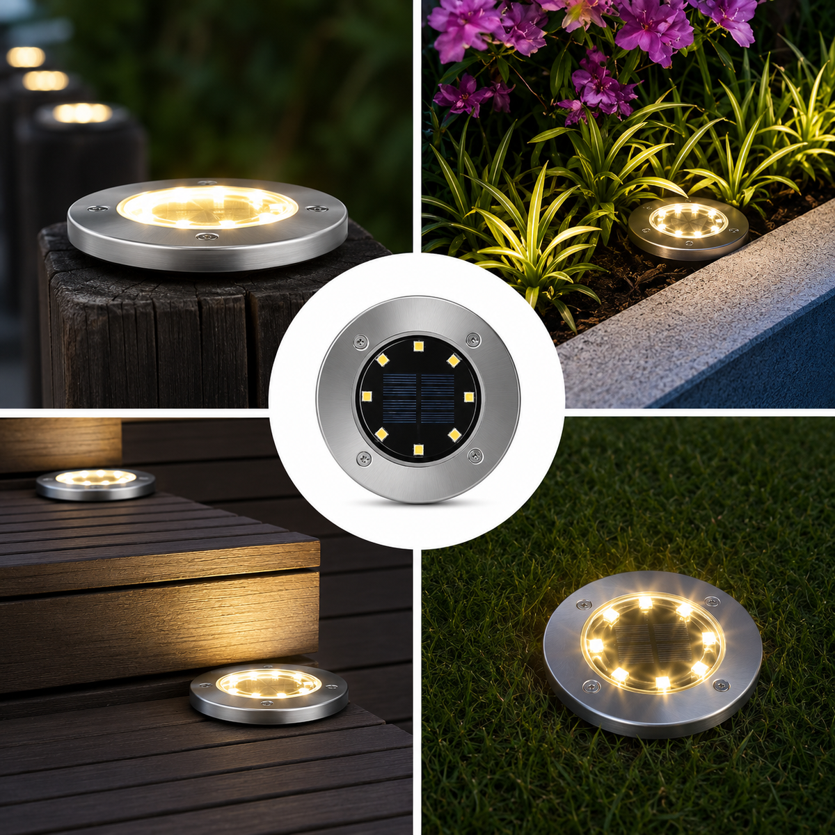 Solar powered garden lights
