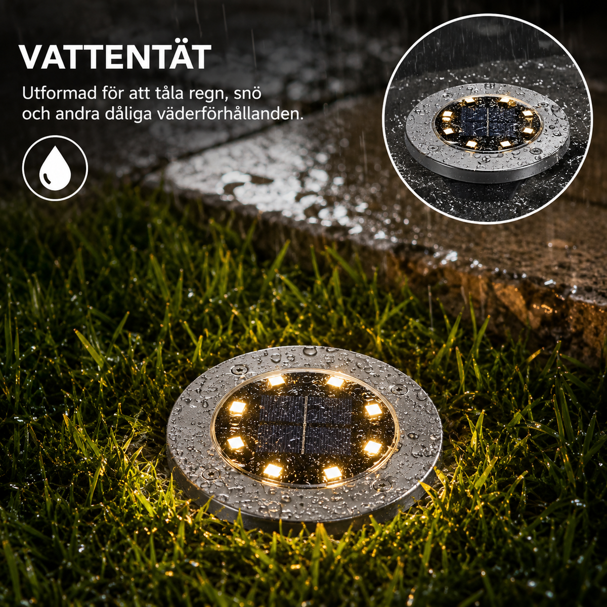 Solar powered garden lights