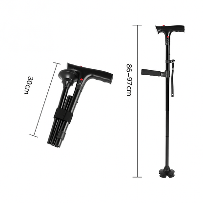 Anti-Fall Support Pole | With LED light, alarm, double handle & non-slip foot