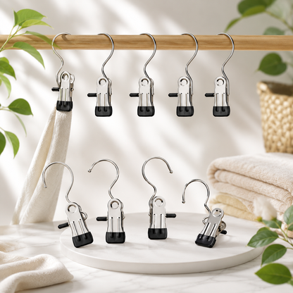 Clamp hooks for clothes hangers (10 pcs)