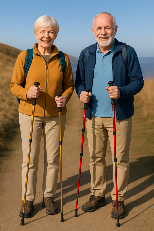 Collapsible walking sticks