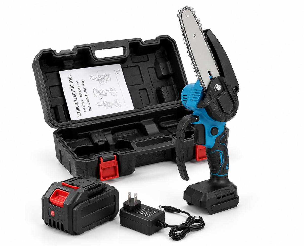 Cordless mini chainsaw - for branches, firewood & garden