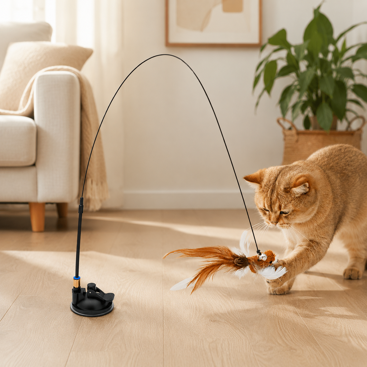 Feather hunting – For the cat, play is not just play