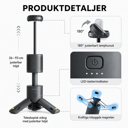 Telescopic camping lamp — light where you need it