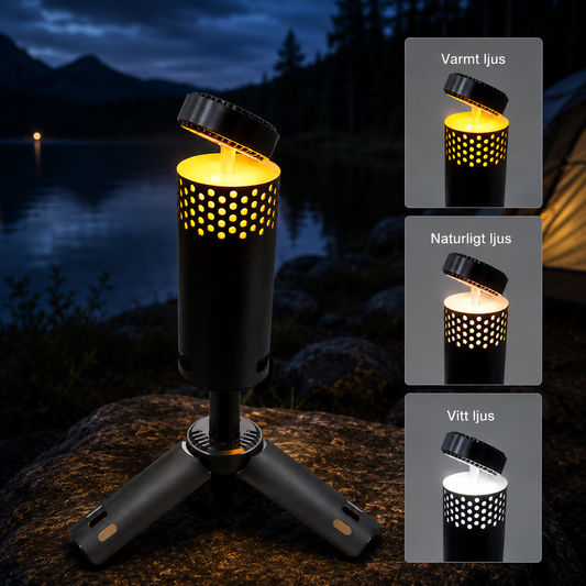 Telescopic camping lamp — light where you need it