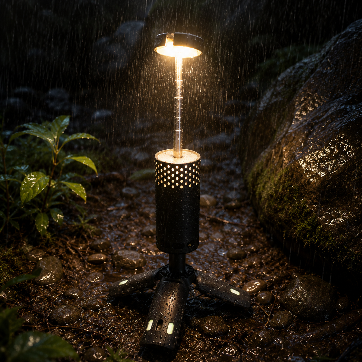 Telescopic camping lamp — light where you need it