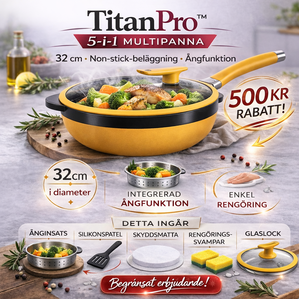 Titanic Premium Ceramic Multipan 32 cm with Steam function
