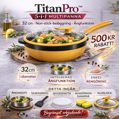 Titanic Premium Ceramic Multipan 32 cm with Steam function