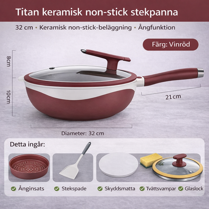 Titanic Premium Ceramic Multipan 32 cm with Steam function