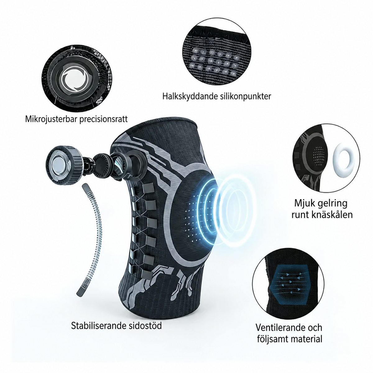 KneeFlex Pro™ – adjustable knee support with precision dial