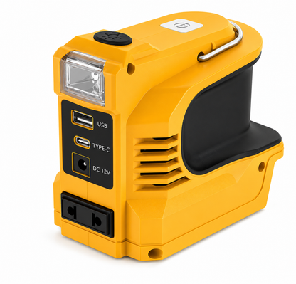 Portable Battery Inverter 220W - Backup power for Makita, DeWalt, Milwaukee and Bosch