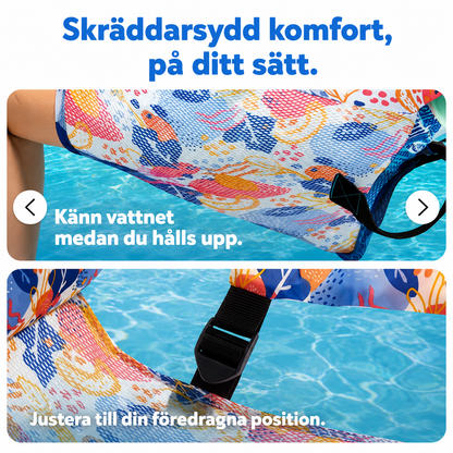 Inflatable floating chair with backrest