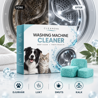 Cleaning tablets for washing machines - against dirt, odors, limescale and animal hair
