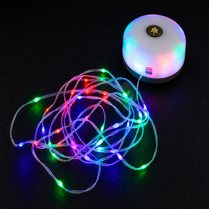 Solar-powered lamp & light loop 2-in-1