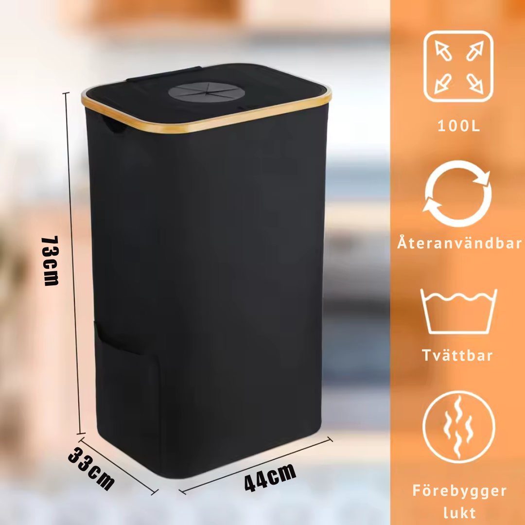 Deposit & recycling bin 100L with washable inner bags