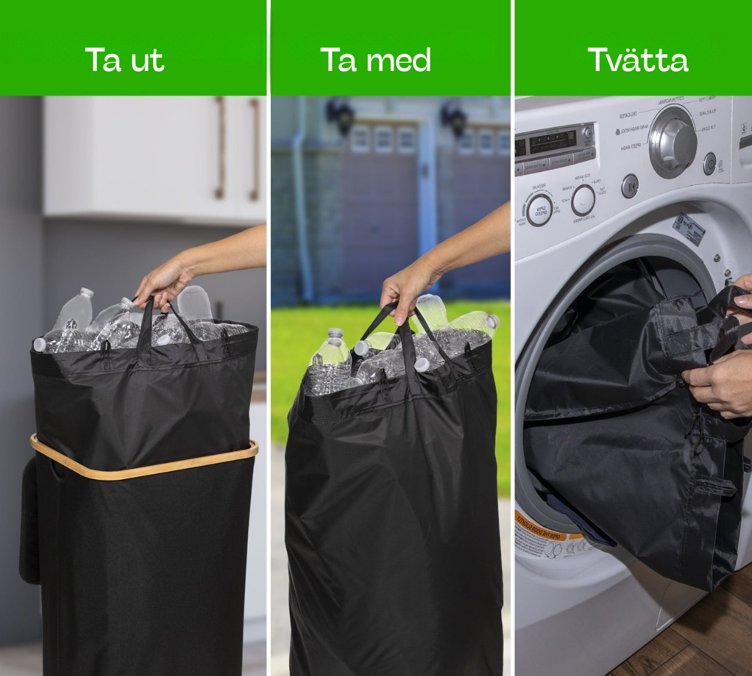 Deposit & recycling bin 100L with washable inner bags