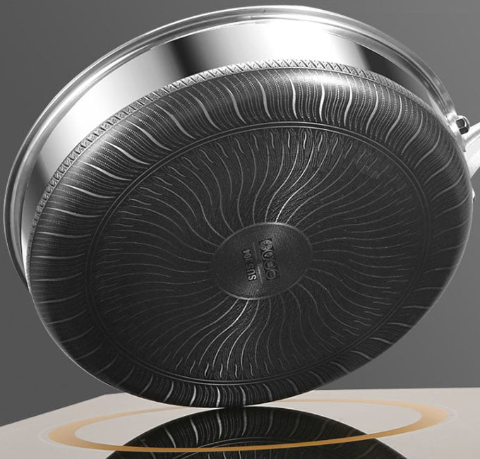 Premium Hybrid pan – frying pan stainless & non-stick in one