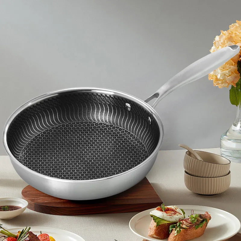 Premium Hybrid pan – frying pan stainless & non-stick in one