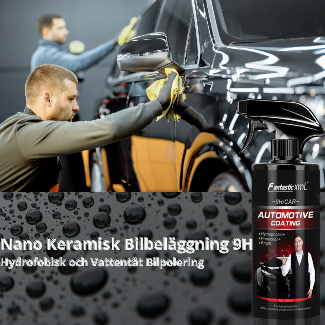 9H Nano Keramisk Bilbeläggning - Vattentät och Hydrofobisk