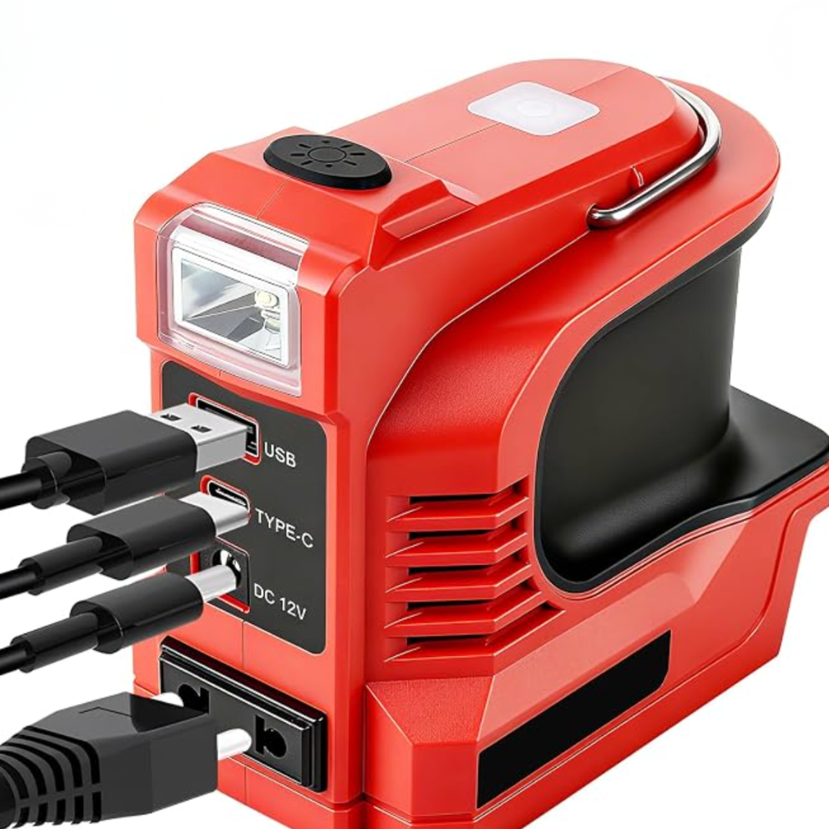 Portable Battery Inverter 220W - Backup power for Makita, DeWalt, Milwaukee and Bosch
