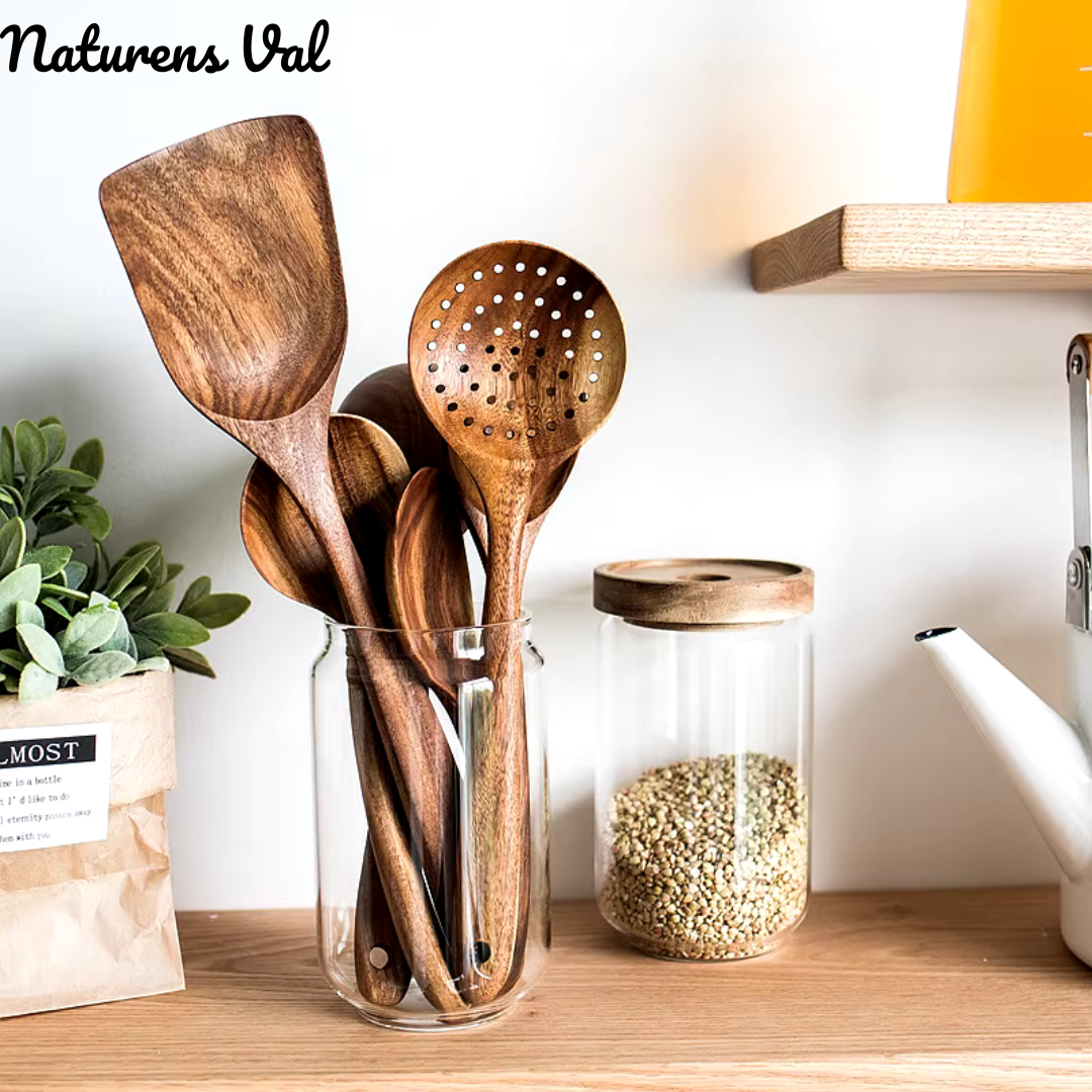 Nature's Choice™ Kitchen Utensils in Natural Wood