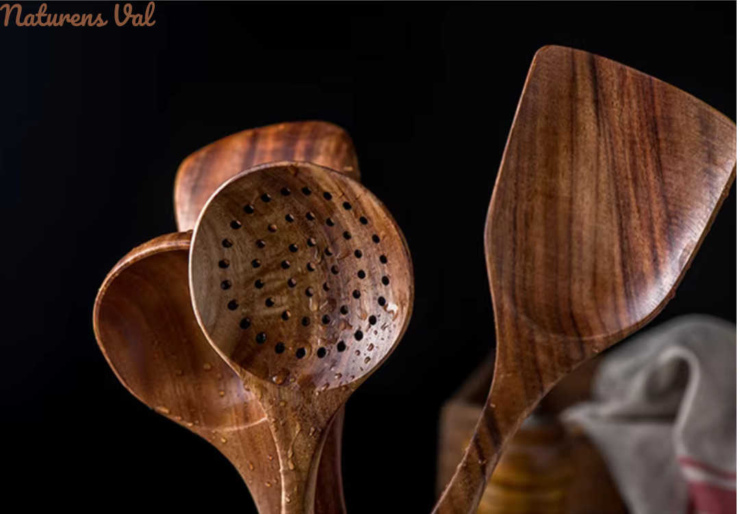 Nature's Choice™ Kitchen Utensils in Natural Wood