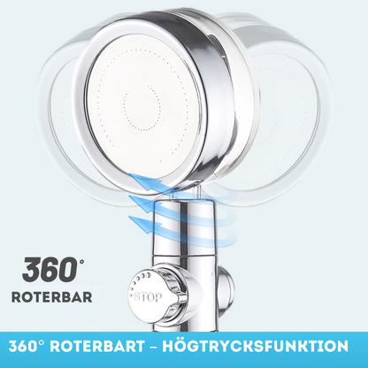 Turbo Shower Head - Complete Set with 3 Filters
