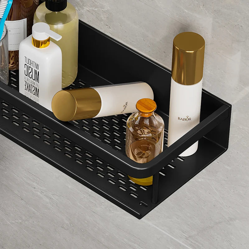 Self-adhesive wall shelf without drilling - Stable storage for bathroom & kitchen