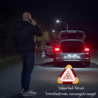 Led warning signal, with solar cell & rechargeable battery