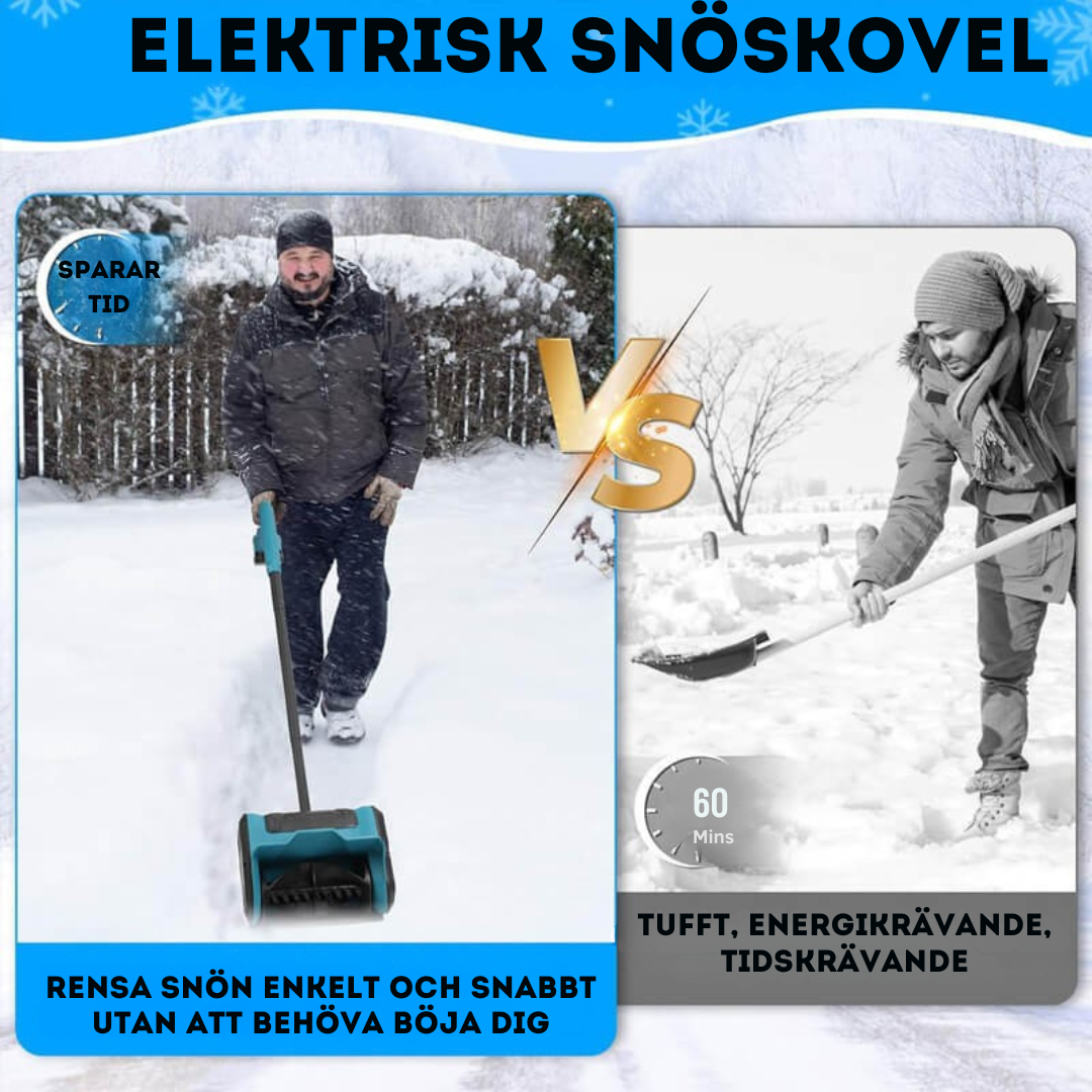 Battery powered snow shovel