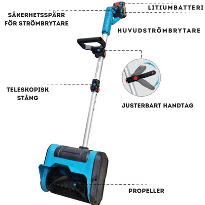 Battery powered snow shovel