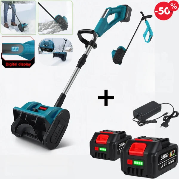 Battery powered snow shovel