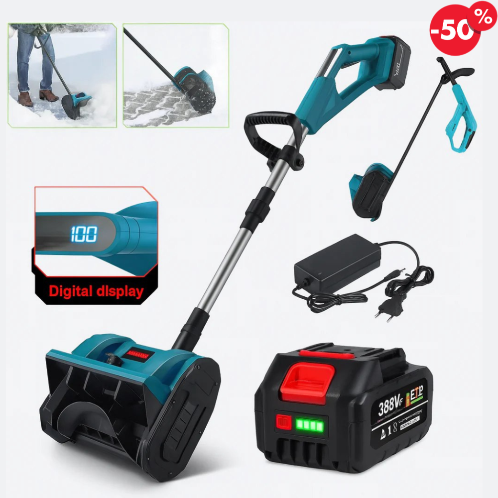 Cordless electric snow shovel