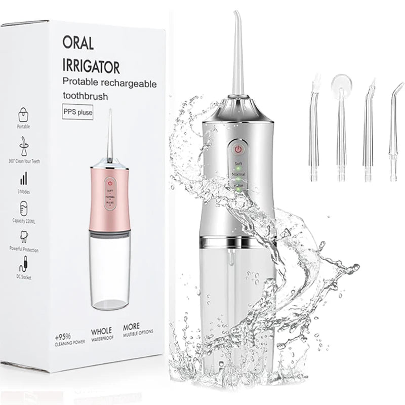 AquaFloss: water jet for deep tooth cleaning!