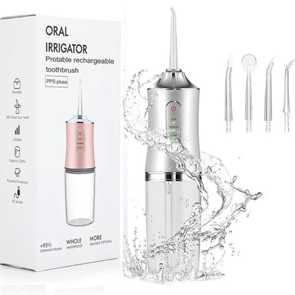 AquaFloss: water jet for deep tooth cleaning!
