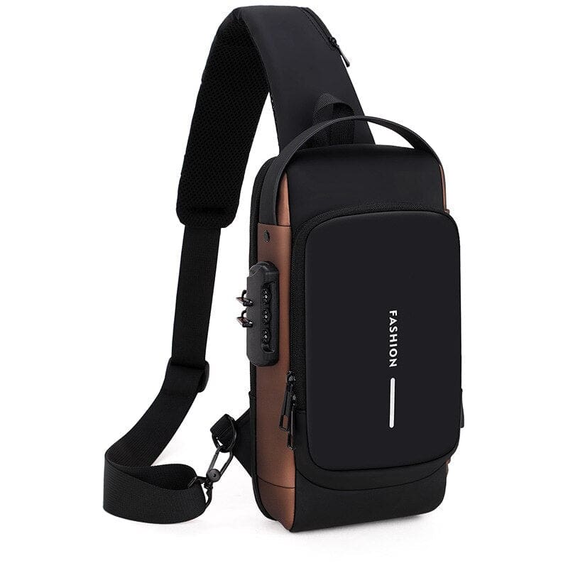 Anti-theft and waterproof shoulder strap bag with USB charging